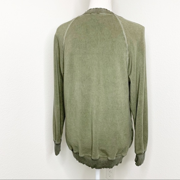 H by Bordeaux Soft Lightweight Bomber Jacket Zip Up Olive Green Size L - Picture 6 of 10